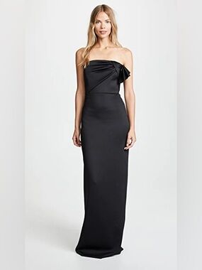 Black Halo Divina Strapless Gown Size 6